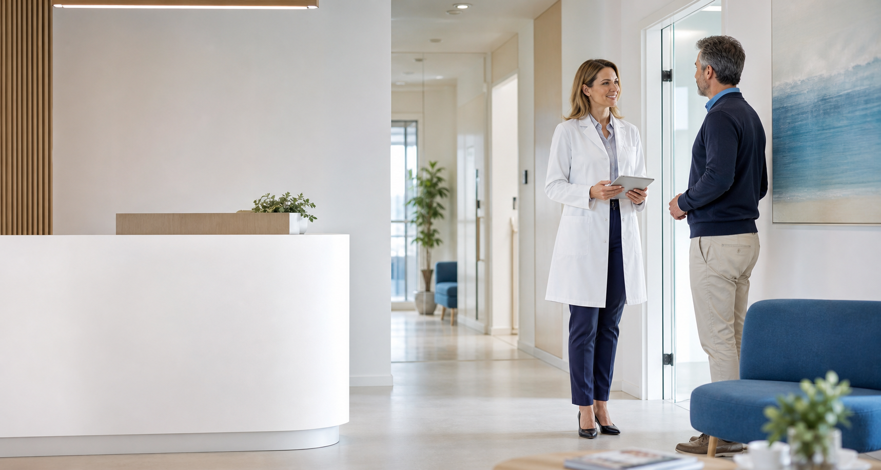 Moderna recepcija privatne klinike